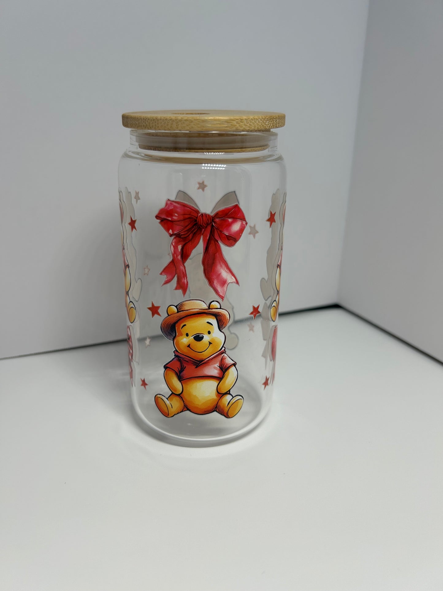 Pooh bear 16oz glass