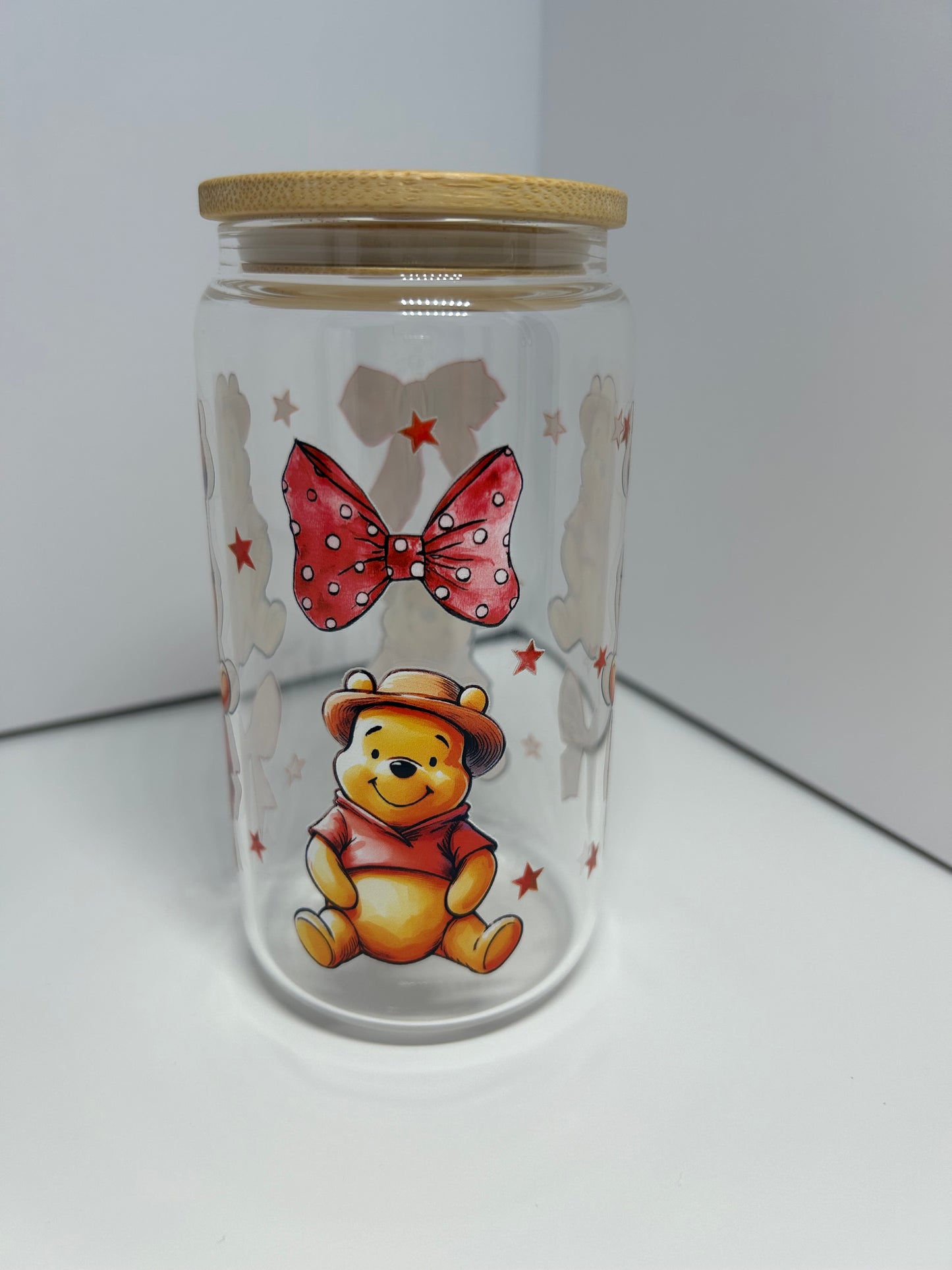 Pooh bear 16oz glass
