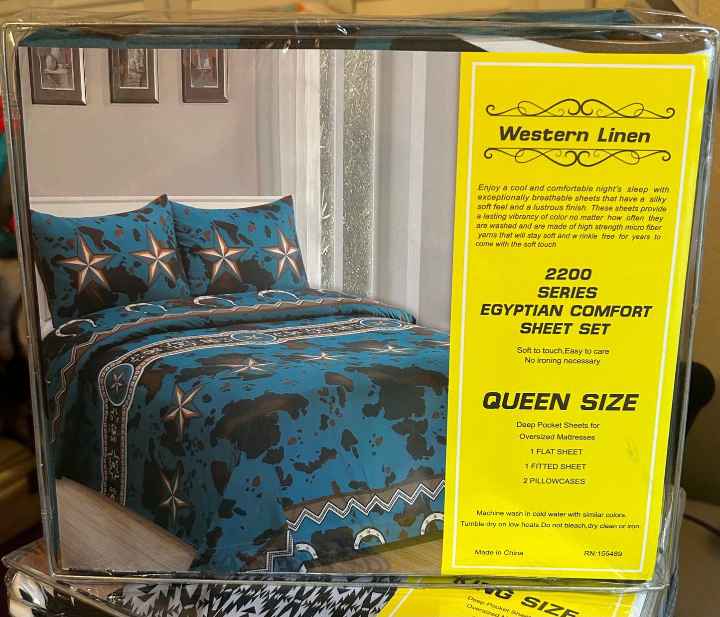 Turquoise queen sheet set