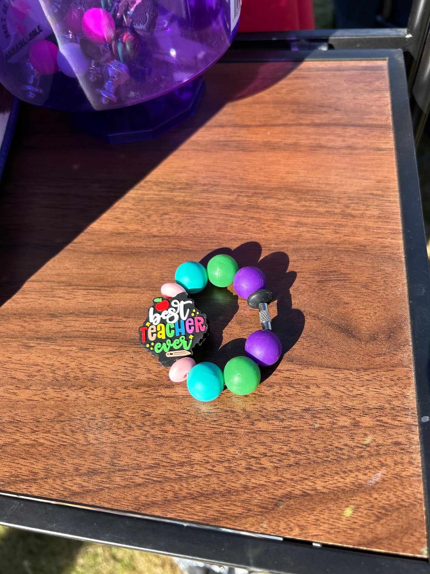 Best teacher cup charm