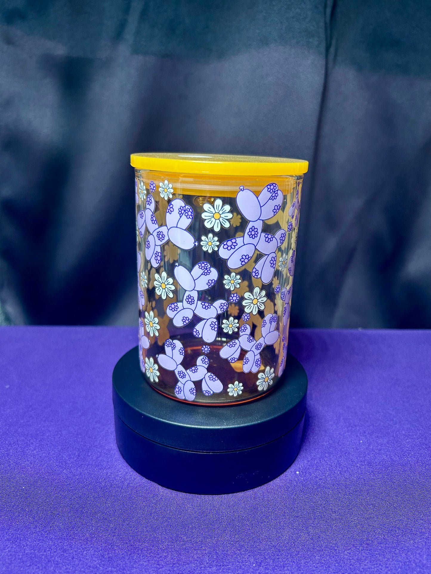 Balloon dog 16oz glass mug