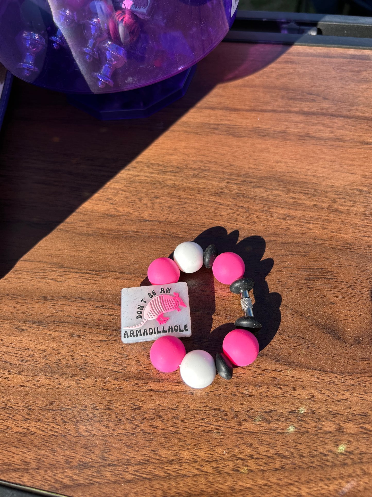 Armadillo cup charm