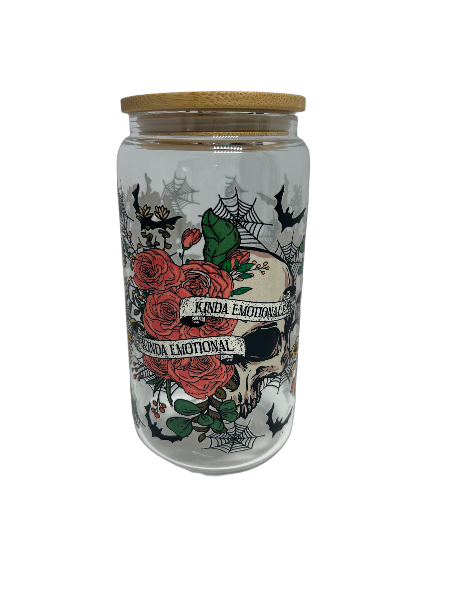 Let it be glass cup with metal straw 16oz cup