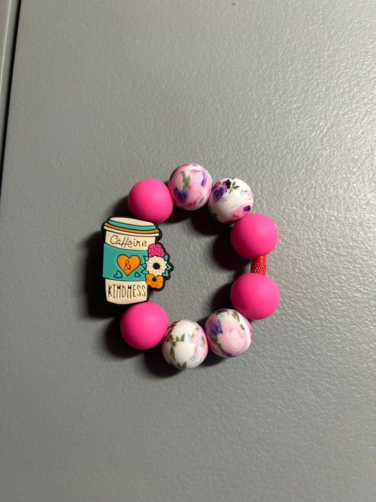 Caffeine and kindness cup charm