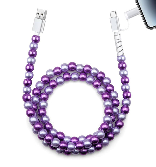 Beaded charging cord android/iphone