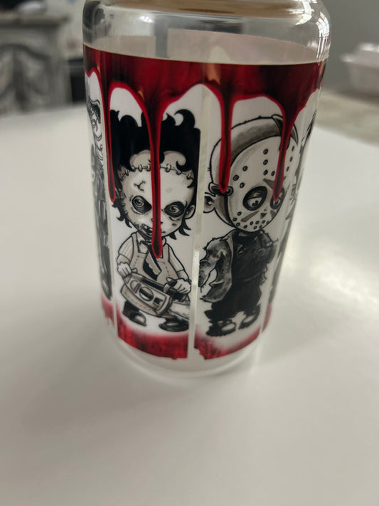 Halloween 16oz glass cup