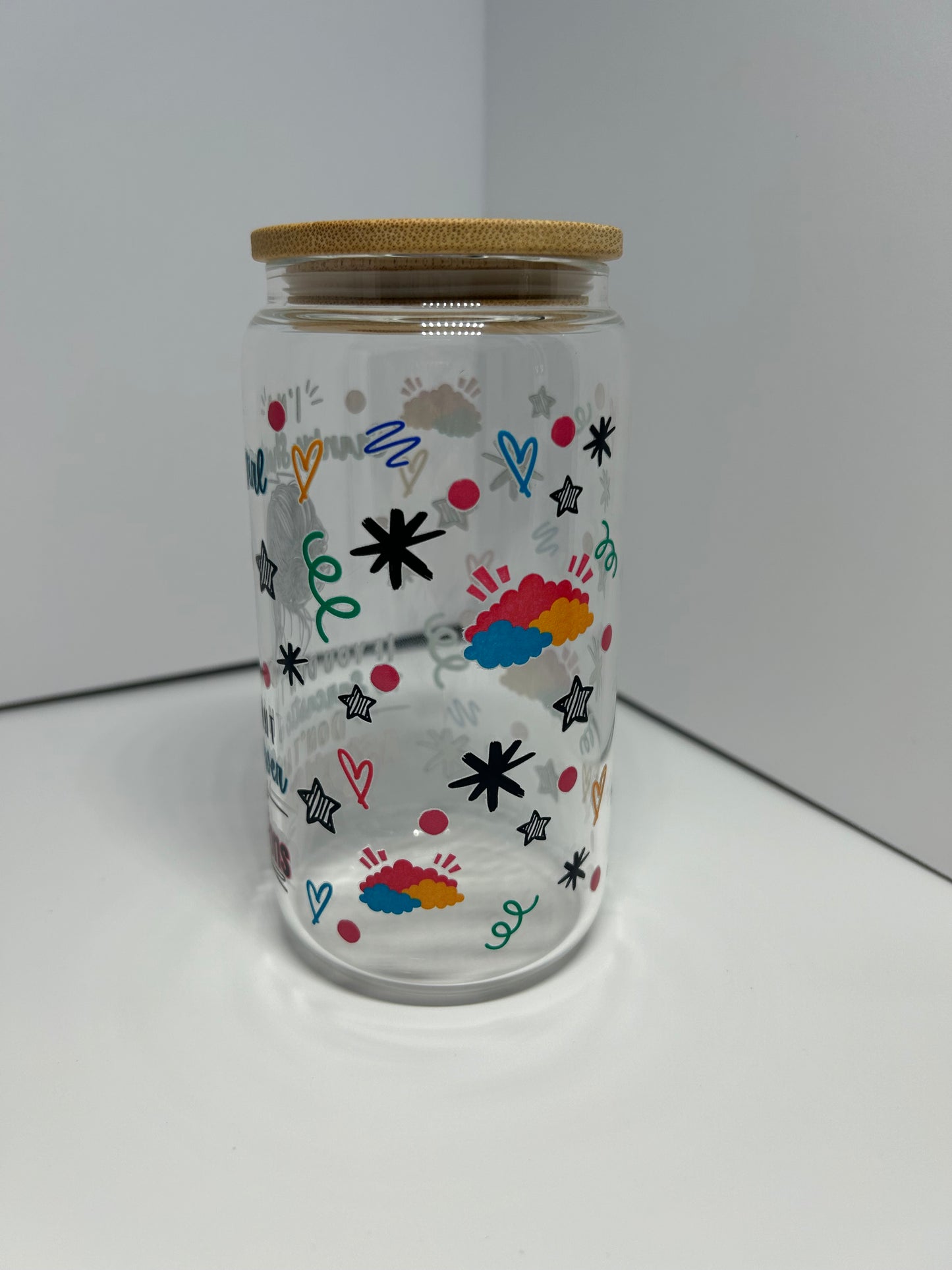 Short girl 16oz glass