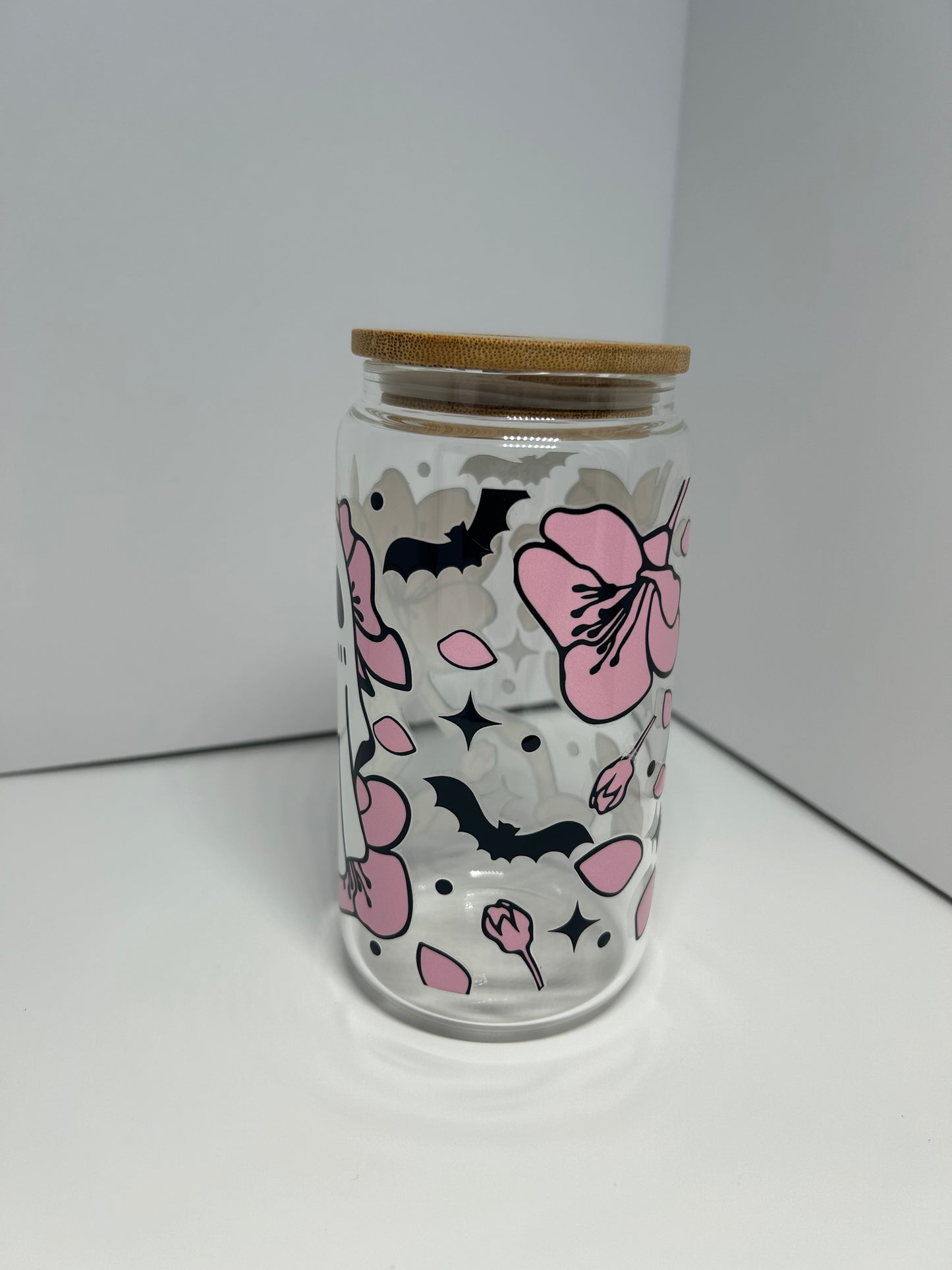 Cute ghost 16oz glass