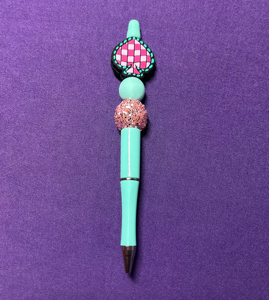 Pink spade pen
