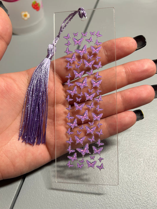 Purple butterfly bookmark