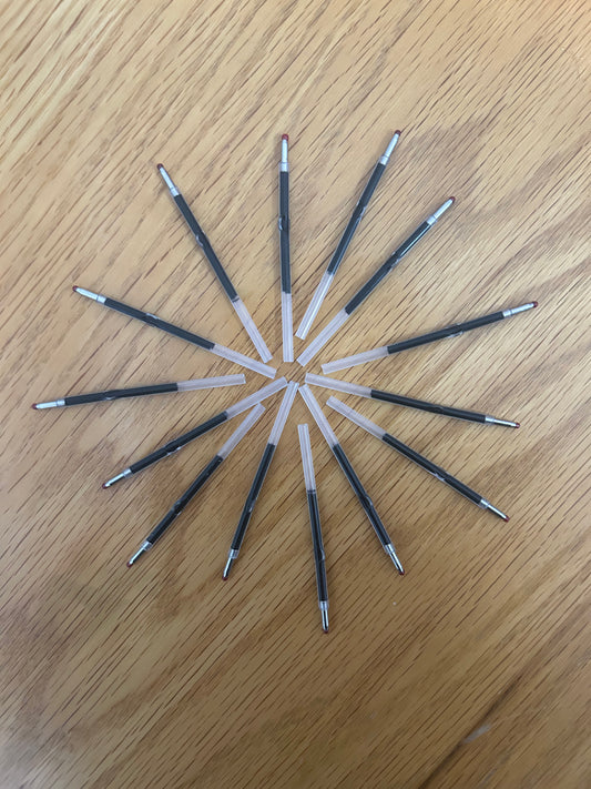 Beaded pen refills