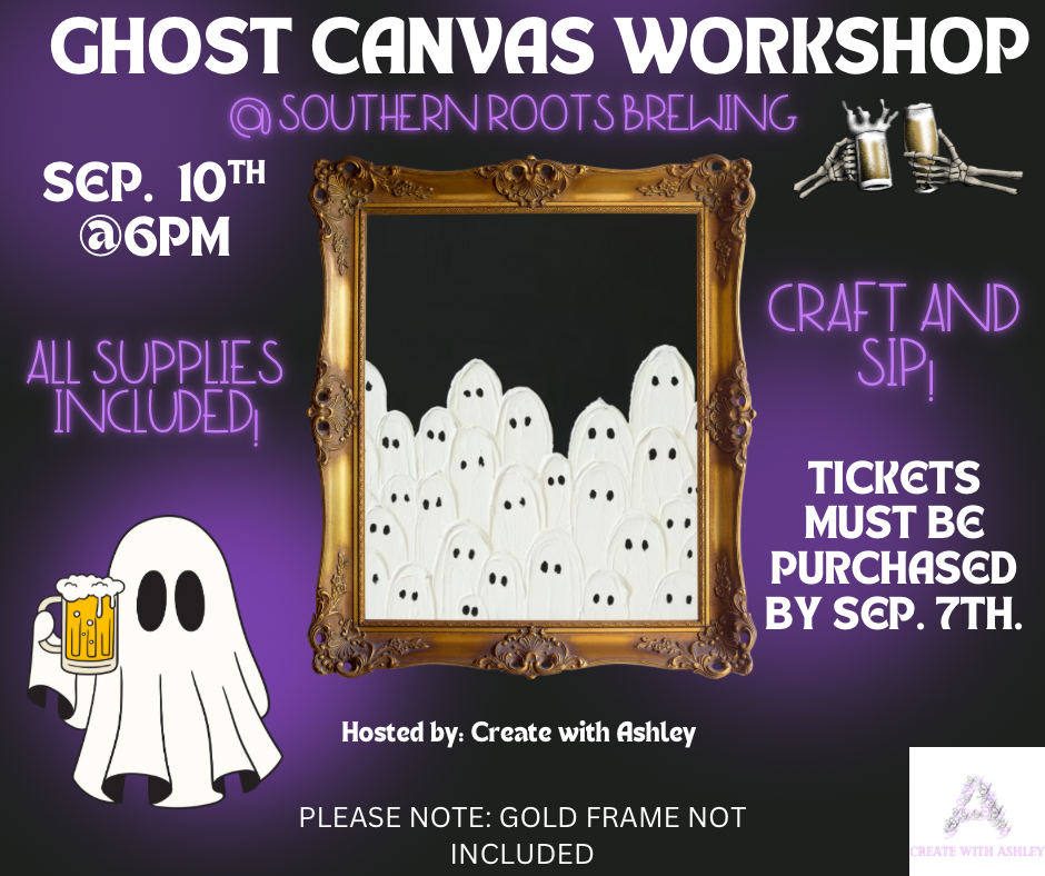 Ghost canvas workshop at Southern Roots